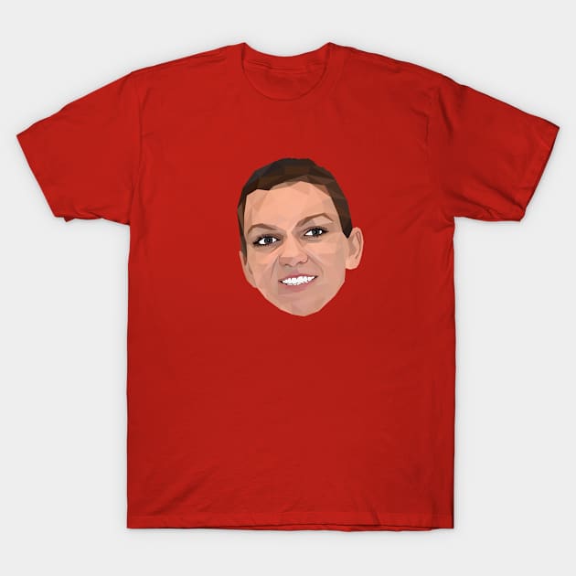 Simona Halep T-Shirt by Awesomedesignlowpoly